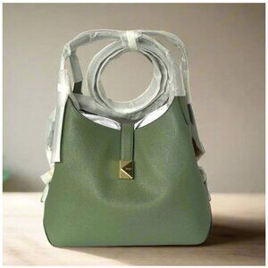 Kate Spade Deco Medium Crossbody Tote Olive Green Leather Shoulder Bag